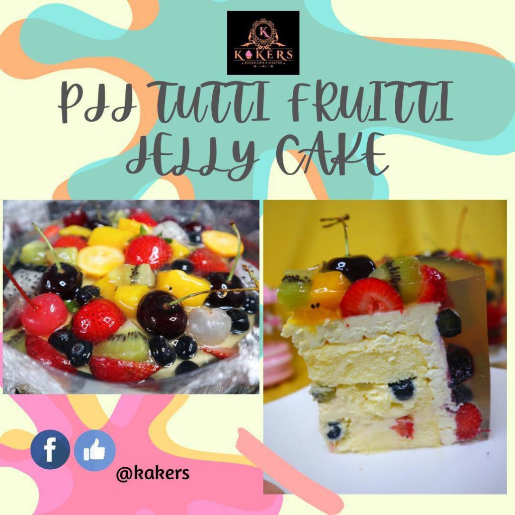 kelas bakeri online, tutty fruity, kek jelly